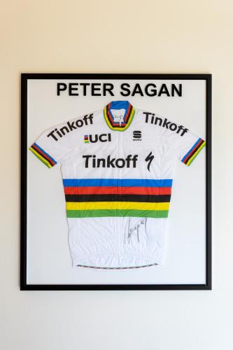 a picture of attenham shirt hanging on a wall at Pension Kral in Rust