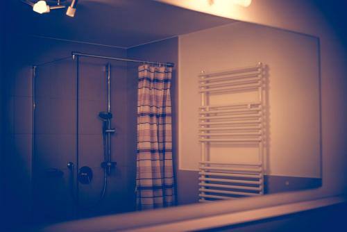 Ett badrum på Apartments im s'Wirthaus