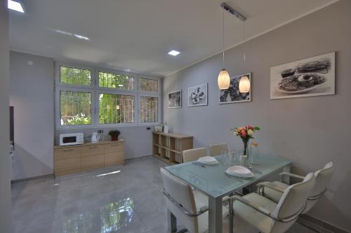 Kuchyň nebo kuchyňský kout v ubytování Aber Apartment