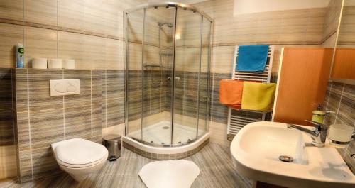 Koupelna v ubytování Apartmány Vojta