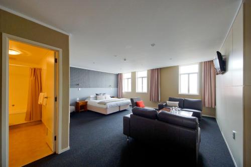 Säng eller sängar i ett rum på The Grosvenor Hotel