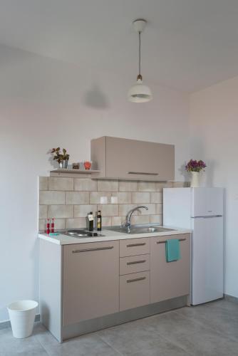 Η κουζίνα ή μικρή κουζίνα στο Avli Apartments