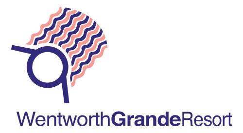 a logo for a demented dementia resort with a slice demented dementia at Wentworth Grande Resort in Wentworth