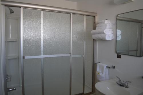 Koupelna v ubytování Sage Motel