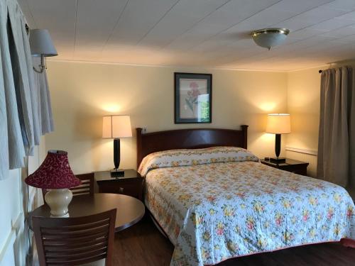 Ένα ή περισσότερα κρεβάτια σε δωμάτιο στο Royale Coach Motor Lodge