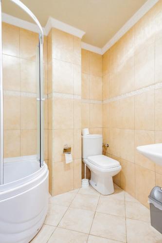 Koupelna v ubytování Apartments Tati