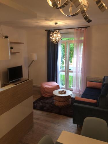 Μια τηλεόραση ή/και κέντρο ψυχαγωγίας στο Apartament Zawiszy Czarnego 10