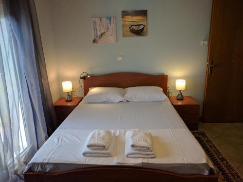 Postel nebo postele na pokoji v ubytování Prinos Apartment