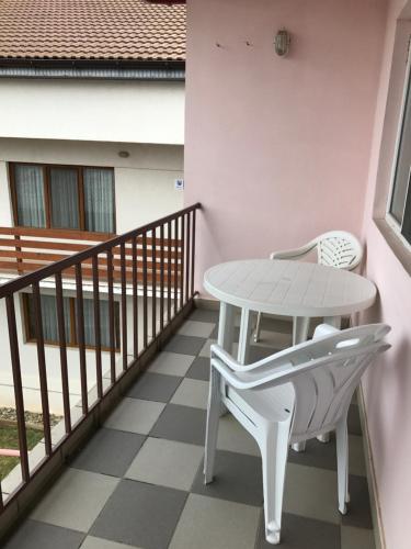 En balkong eller terrasse på Mellys Haus
