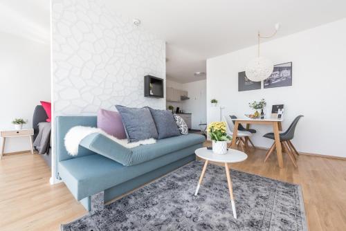 En sittgrupp på V7 Boutique Appartements