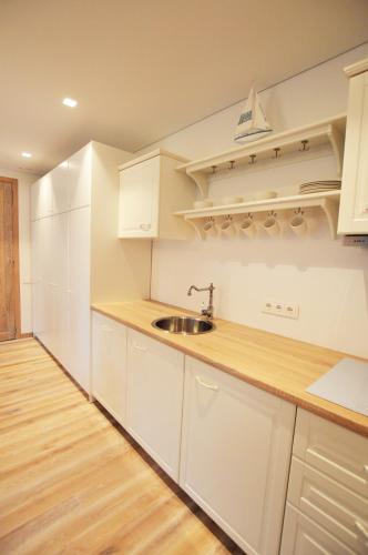 Η κουζίνα ή μικρή κουζίνα στο Smėlynas Neringa Apartments