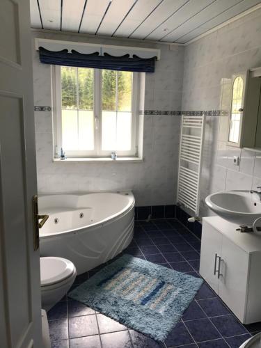 Koupelna v ubytování Haus Alpenruh
