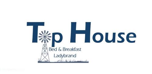 a logo for the p house bed and breakfast restaurant at Top House Bed and Breakfast in Ladybrand