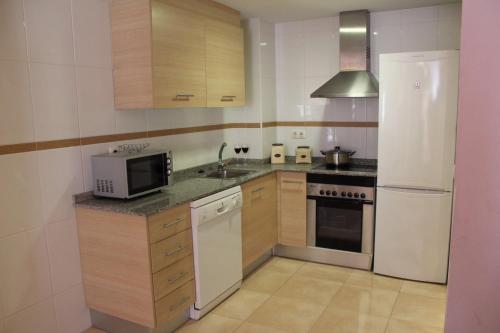 Kuchyň nebo kuchyňský kout v ubytování Residencial Algaida