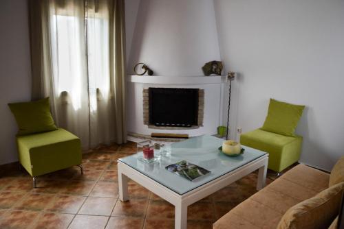 Χώρος καθιστικού στο Villa Pergola Andros