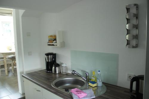 Dapur atau dapur kecil di Ferienwohnung an der Elbe