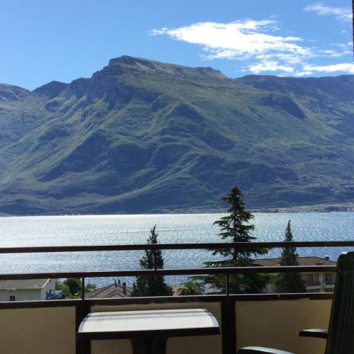 a view of a lake and a mountain at Hotel Limone in Limone sul Garda