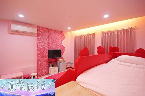 TV a/nebo společenská místnost v ubytování Zhen Ai B&B