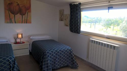 Кровать или кровати в номере La Collina del Riccio