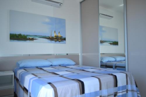 Katil atau katil-katil dalam bilik di Residence Taormina no Cumbuco