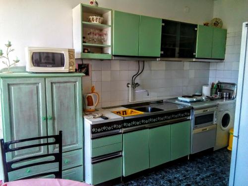 Кухня или мини-кухня в Teja Apartment
