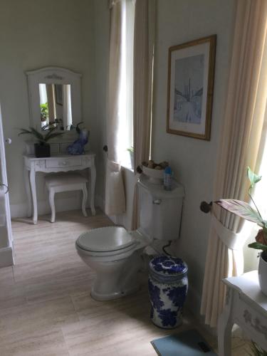 a bathroom with a toilet and a sink at Inverlochy Villas (Adults Only) in Fort William