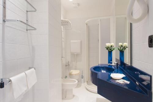 Koupelna v ubytování Hotel Oriente
