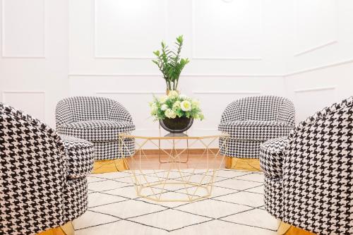 Un lugar para sentarse en Hostal Oriente