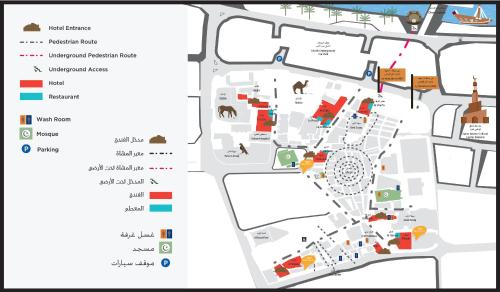a map of the city of stirling showing the locations of landmarks at Souq Waqif Boutique Hotels - Tivoli in Doha
