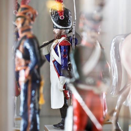 a toy figurine of a soldier holding a spear at Romantik Manoir Carpe Diem in De Haan