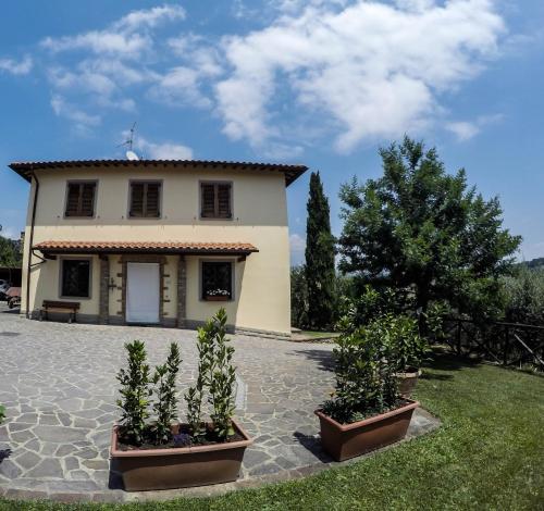 テッラヌオーヴァ・ブラッチョリーニにあるVilla Il Cipressoの鉢植えの家