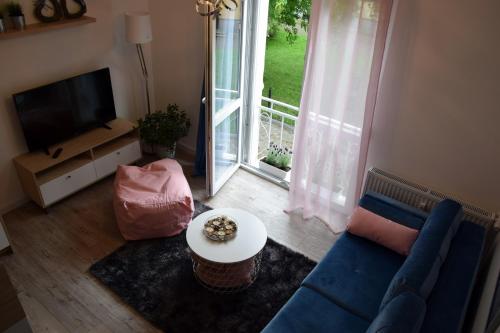 Χώρος καθιστικού στο Apartament Zawiszy Czarnego 10