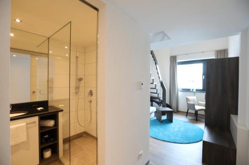 Koupelna v ubytování 3G Hotel