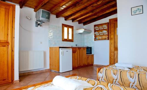 Kuchyň nebo kuchyňský kout v ubytování Camelia studios Skiathos Town