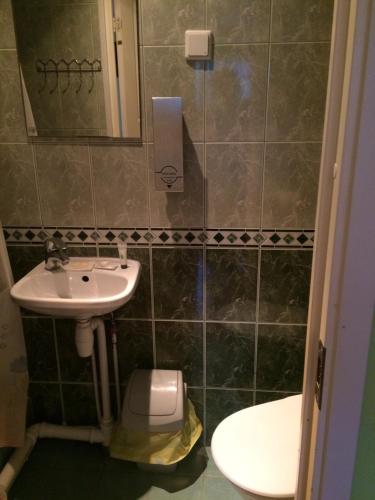 a bathroom with a sink and a toilet at Lana House in Pärnu