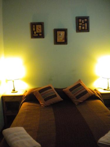 Ένα ή περισσότερα κρεβάτια σε δωμάτιο στο El Sol Hostel de Humahuaca