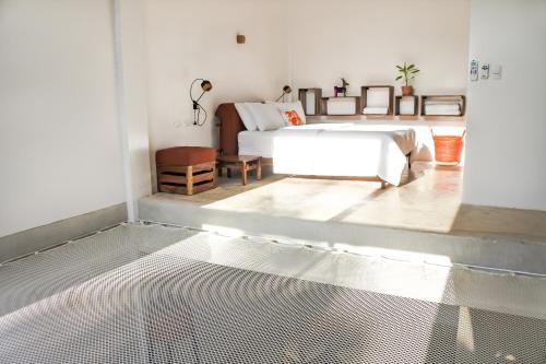 Katil atau katil-katil dalam bilik di Casa de Piedra Tulum