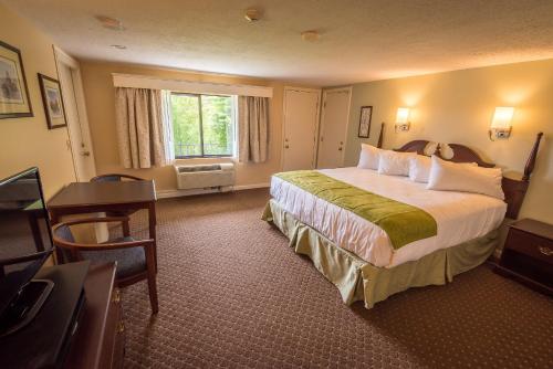 Un pat sau paturi într-o cameră la Fox Ridge Resort