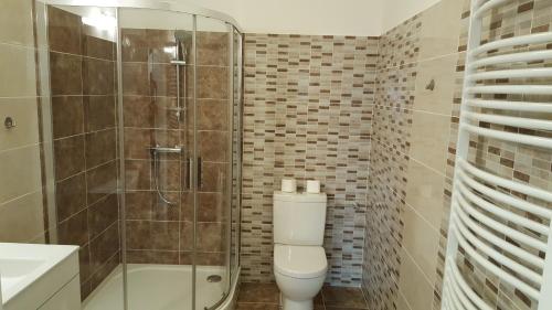 Koupelna v ubytování Apartmá na Hané