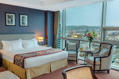 Katil atau katil-katil dalam bilik di The Blue Sky Hotel and Tower