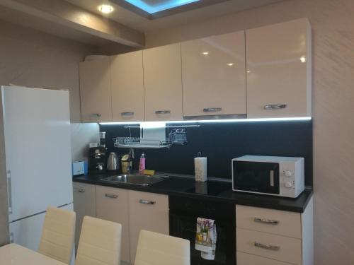 Kuchyň nebo kuchyňský kout v ubytování Sunshine Apartment