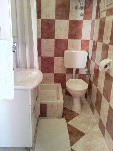 Koupelna v ubytování Apartmani Poljanec