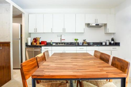 Dapur atau dapur kecil di Casa de Piedra Tulum