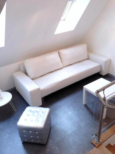 Ruang duduk di chambres d'hotes saint hubert