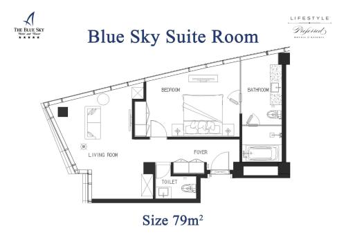 Pelan lantai bagi The Blue Sky Hotel and Tower