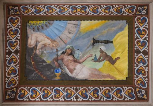 a picture of a painting of a woman and a man at Hotel Palazzo Vannoni in Levanto