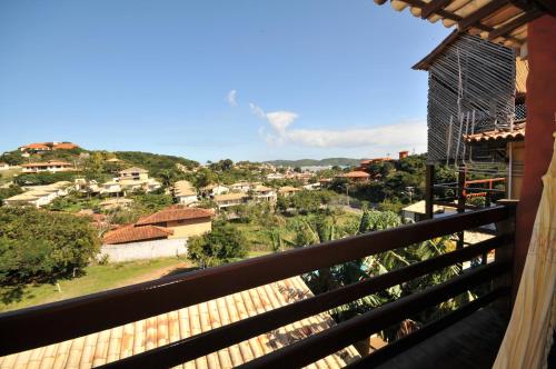 a view from the balcony of a house at Pousada New Paradise in Búzios