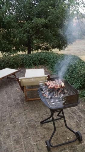 Kemudahan BBQ tersedia untuk tetamu di penginapan di ladang