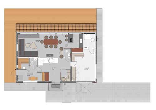 a floor plan of a house with at Villa Saskia in Otepää
