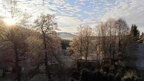 ゲストハウスの近くで見られる自然の景観
